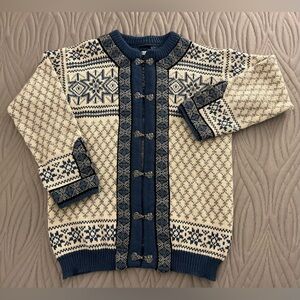 Dale of Norway Vintage Authentic Fair Isle Wool Cardigan Sweater Size M